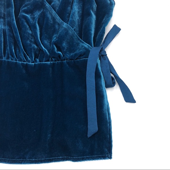 New With Tags Express Blue Velvet Wrap Cami. - Picture 5 of 8